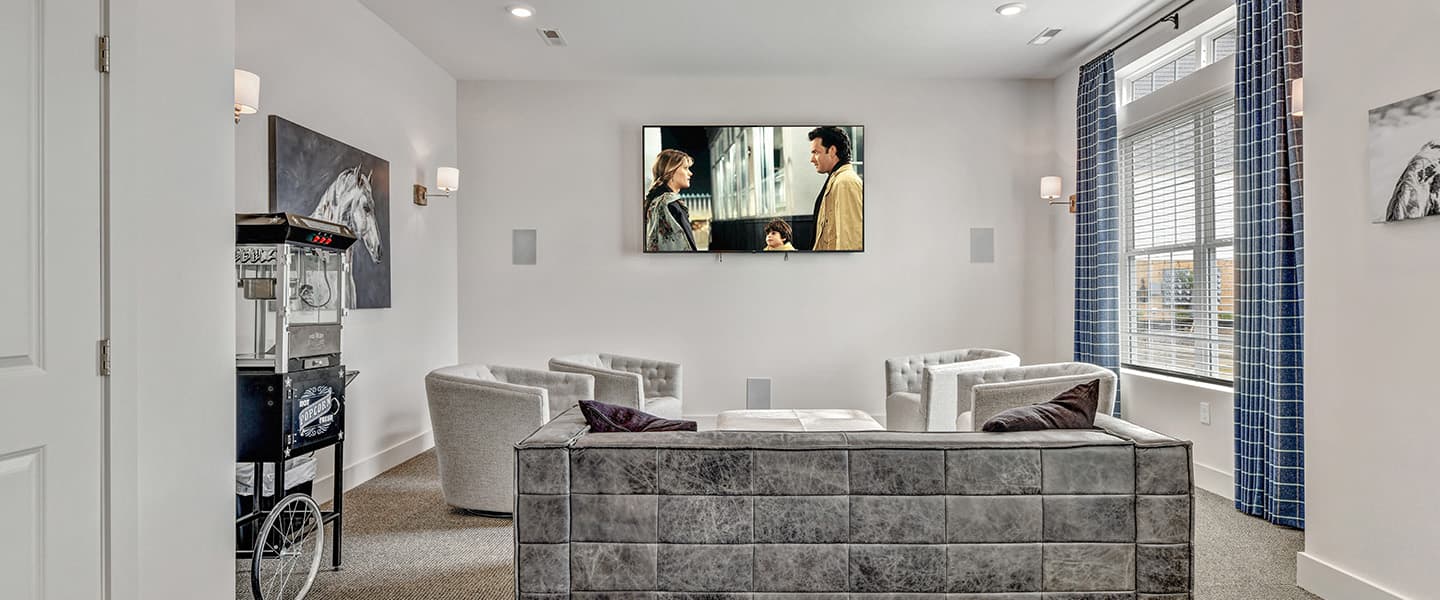 An inviting living room space complete with modern furniture and decor.